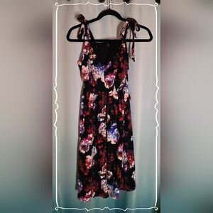 Torrid Black and Purple Floral Maxi Dress